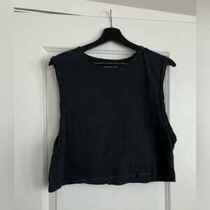 American Eagle Outfitters Dark Gray Muscle Tee
